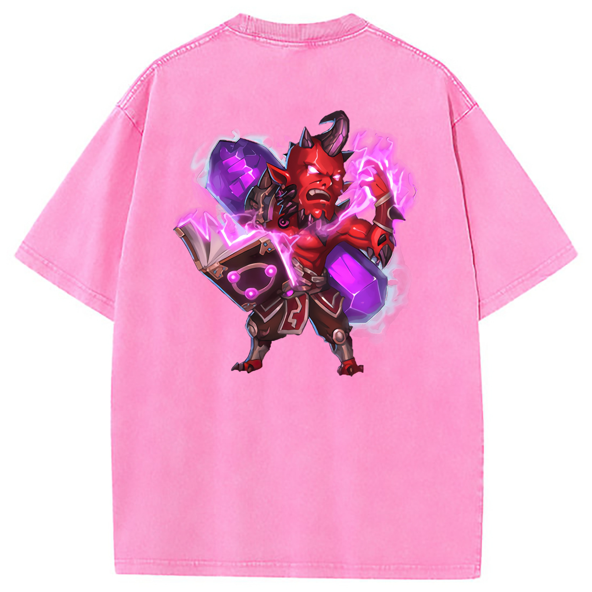 （画像用） リーグ・オブ・レジェンド League of Legends LOL 綿100% ヴィンテージ風 半袖Tシャツ（背面プリント）